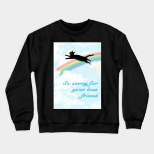 Grieving Condolences Black Cat Crewneck Sweatshirt